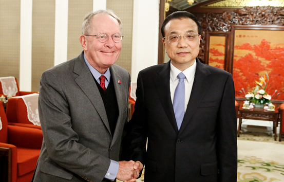 李克强会见美国国会议员访华团